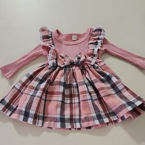Pink Plaid Kids Dress